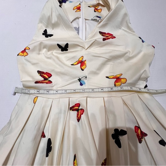 NWT Belle Poque Boutique Beautiful A-Line Dress in Colorful Butterfly Print Sz S - Picture 6 of 16